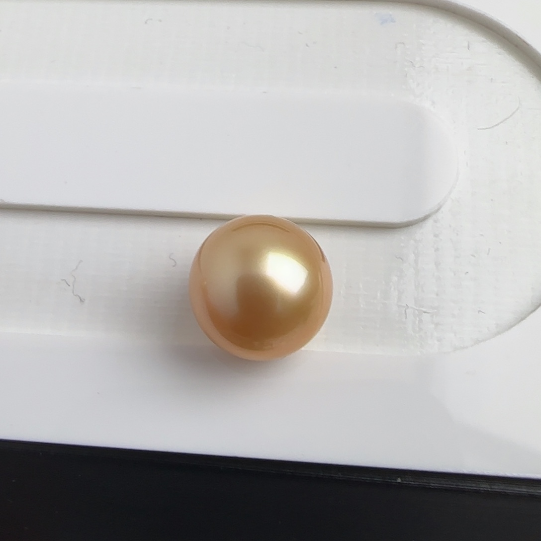 E***鄭海水珍珠裸珠天然南洋金珠海水裸珠近正圆12-13