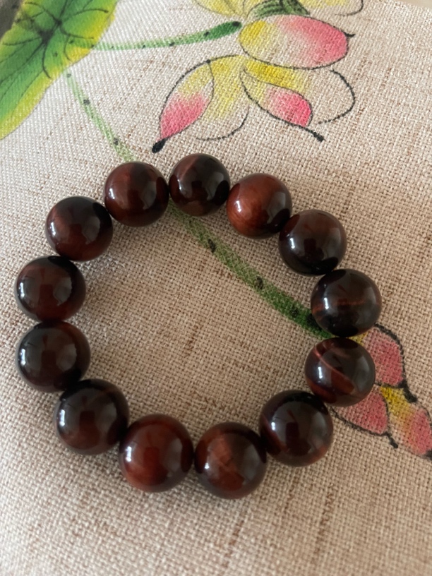 虎睛石手串男款圆珠子约16*17mm