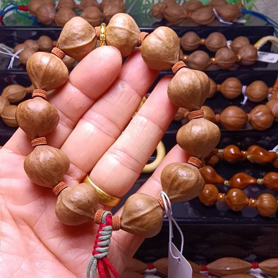 橄榄核手串/手链橄榄核手串三花铁核鸡血红老料蜜桃臀2.0