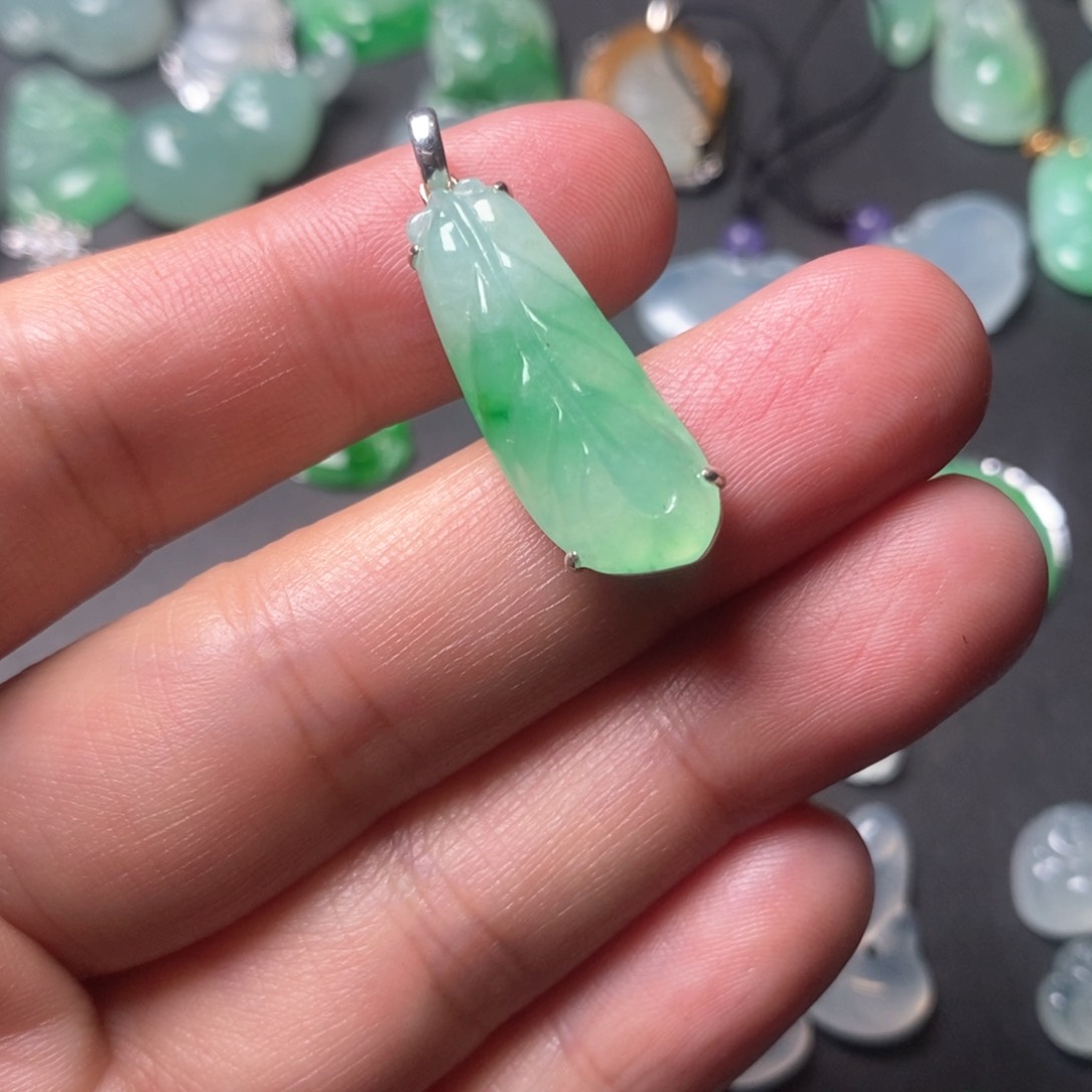 翡翠颈饰未镶嵌羽毛