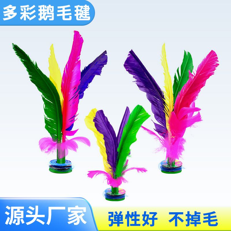 毽子儿童学生毽球耐踢羽毛大花腱子成人健身运动鸡毛键子比赛专用