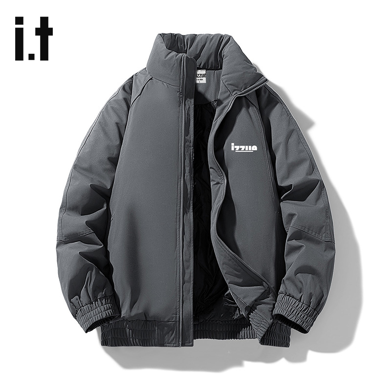 i.t izzue官方立领棉衣男款秋冬季2025新款休闲保暖棉服外套男6M
