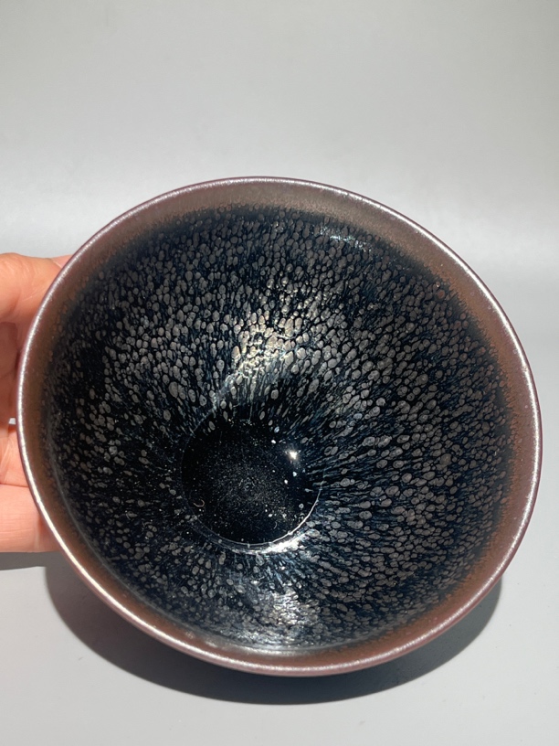 建窑釉滴束口建盏