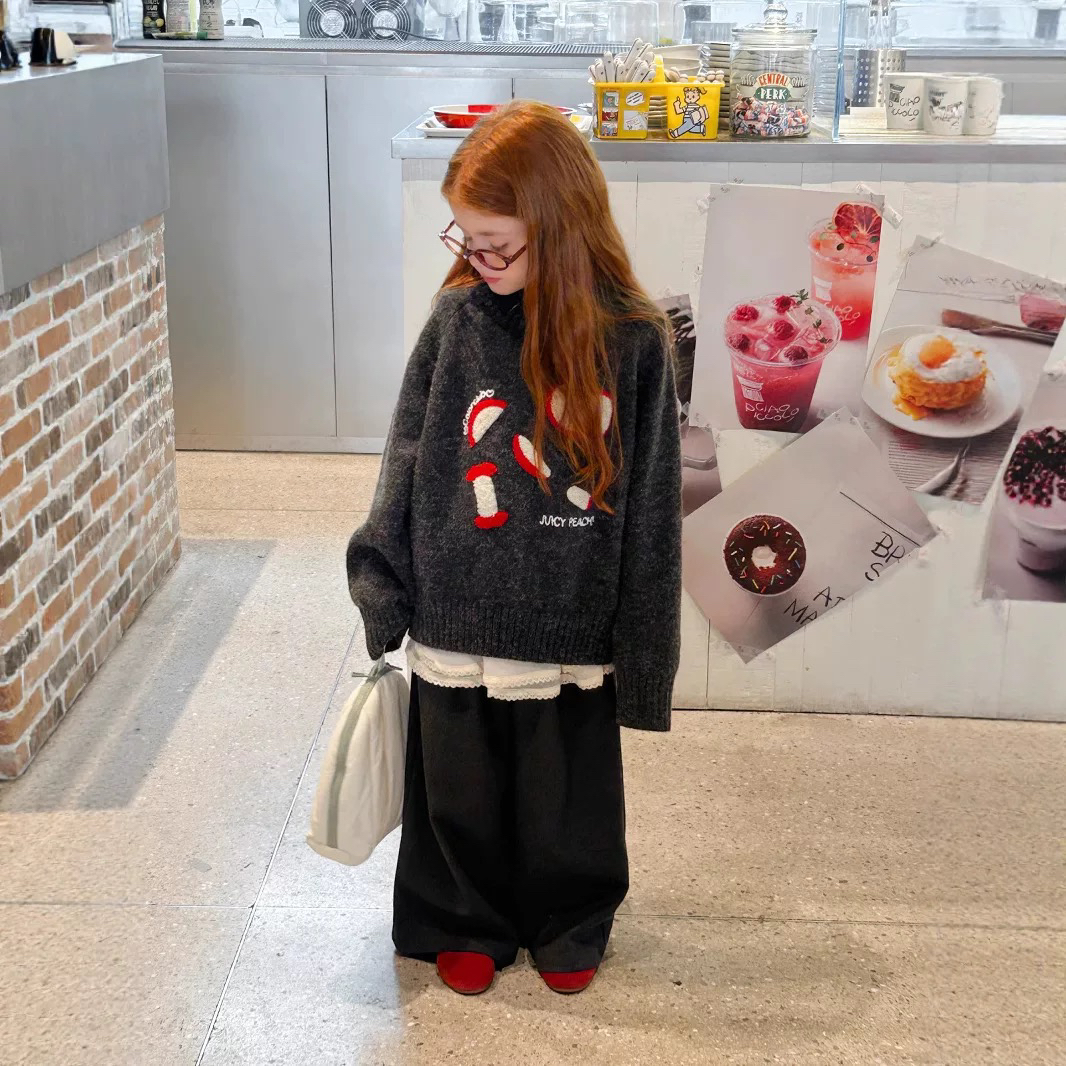 410-mochier苹果毛衣-女大童2025冬季新品加厚毛衣