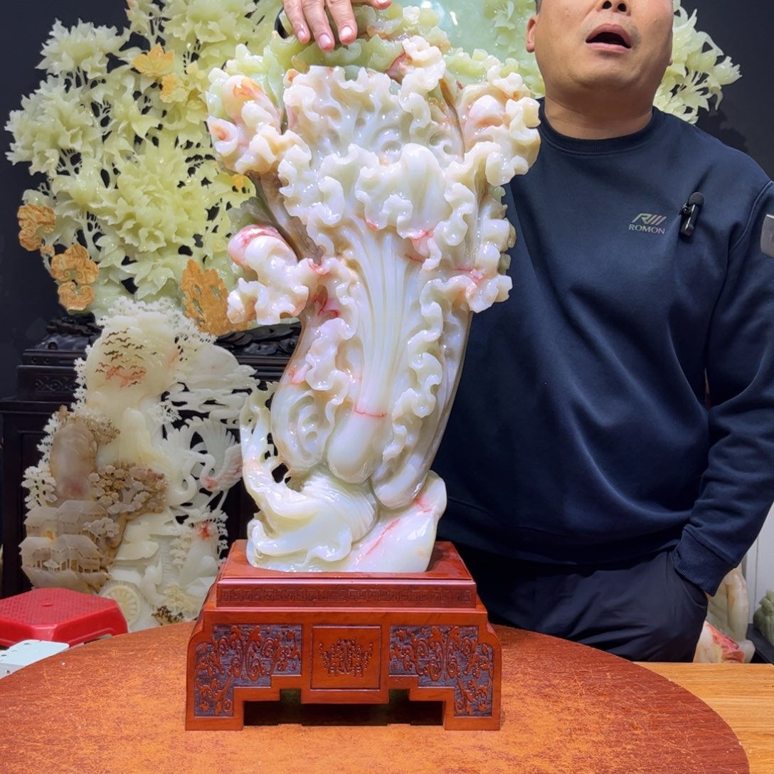 古***月石材玉石吊坠项链