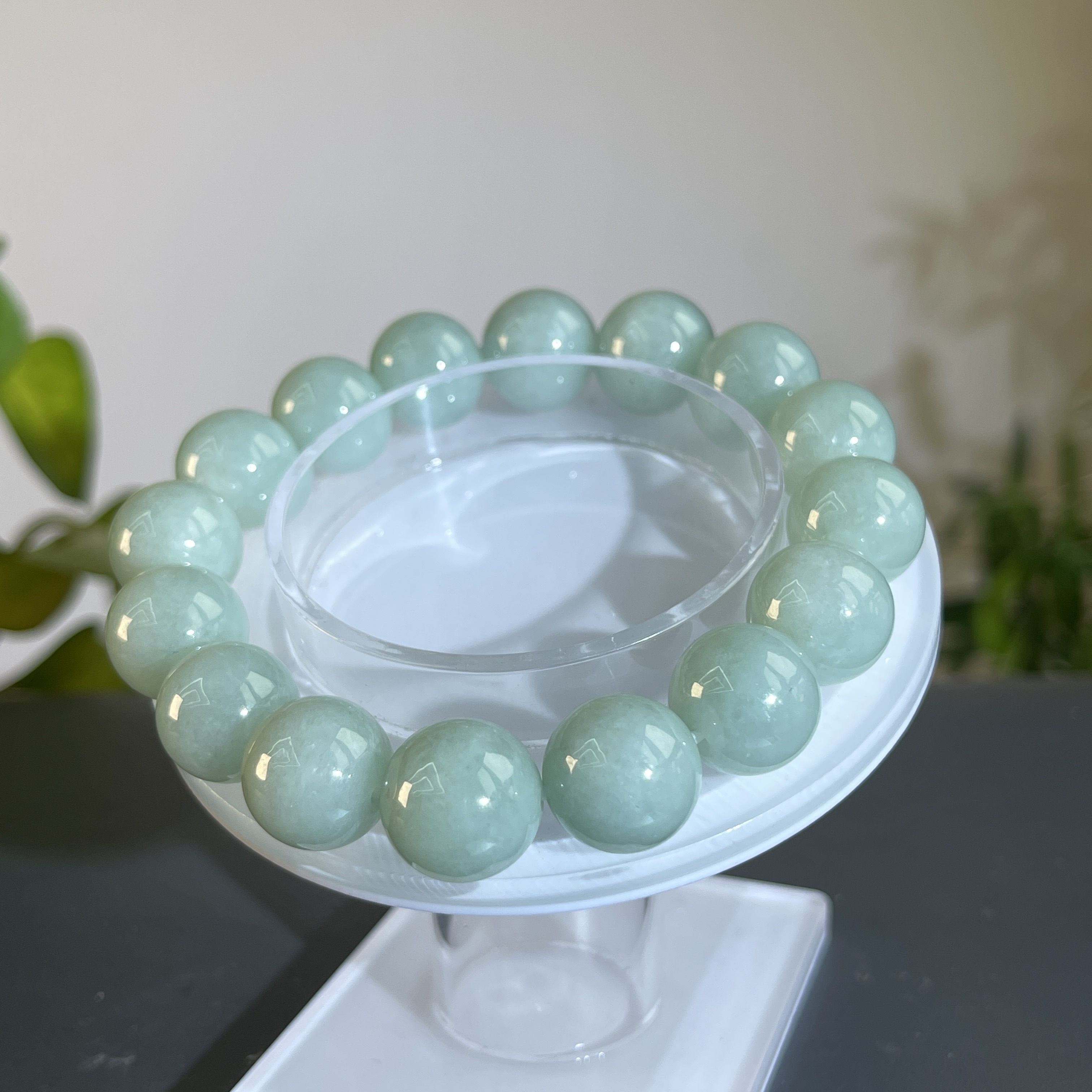 JXB15-62  天然缅甸A货翡翠 翡翠手串