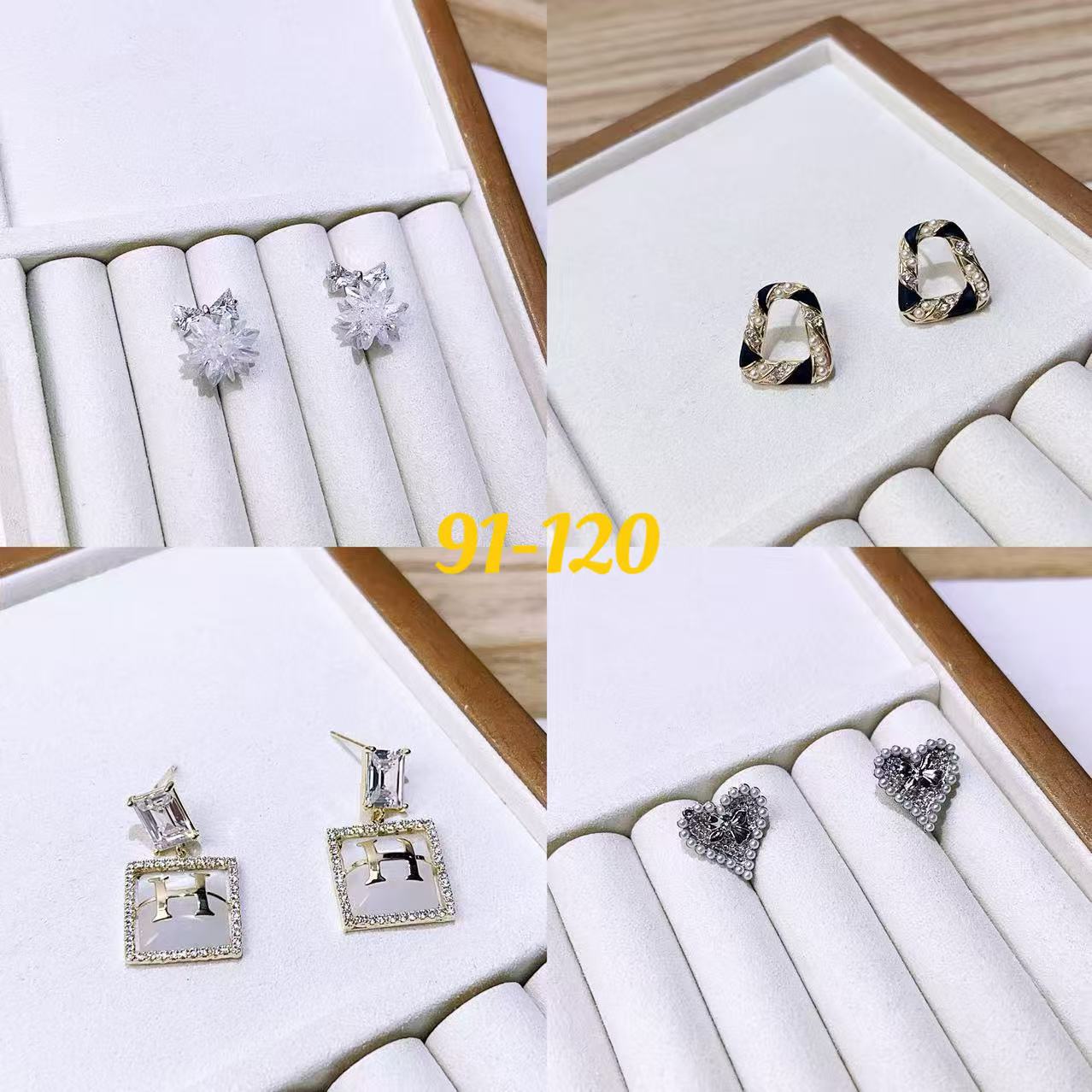 铜合金合成锆石耳饰 直播间下单链接 对应编号【91-120】
