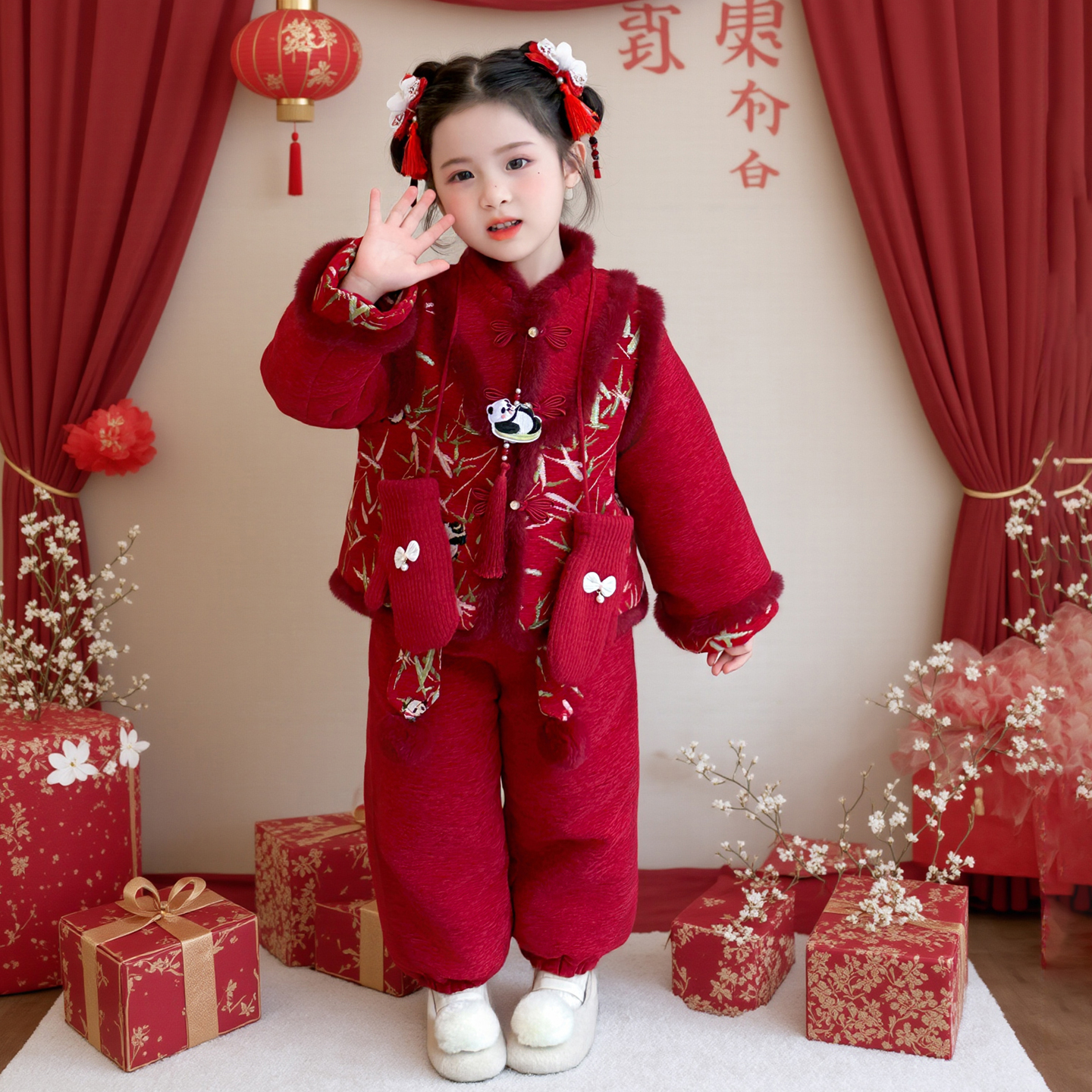 女童拜年服冬季2026新款儿童新中式唐装中国风演出服宝宝过年衣服