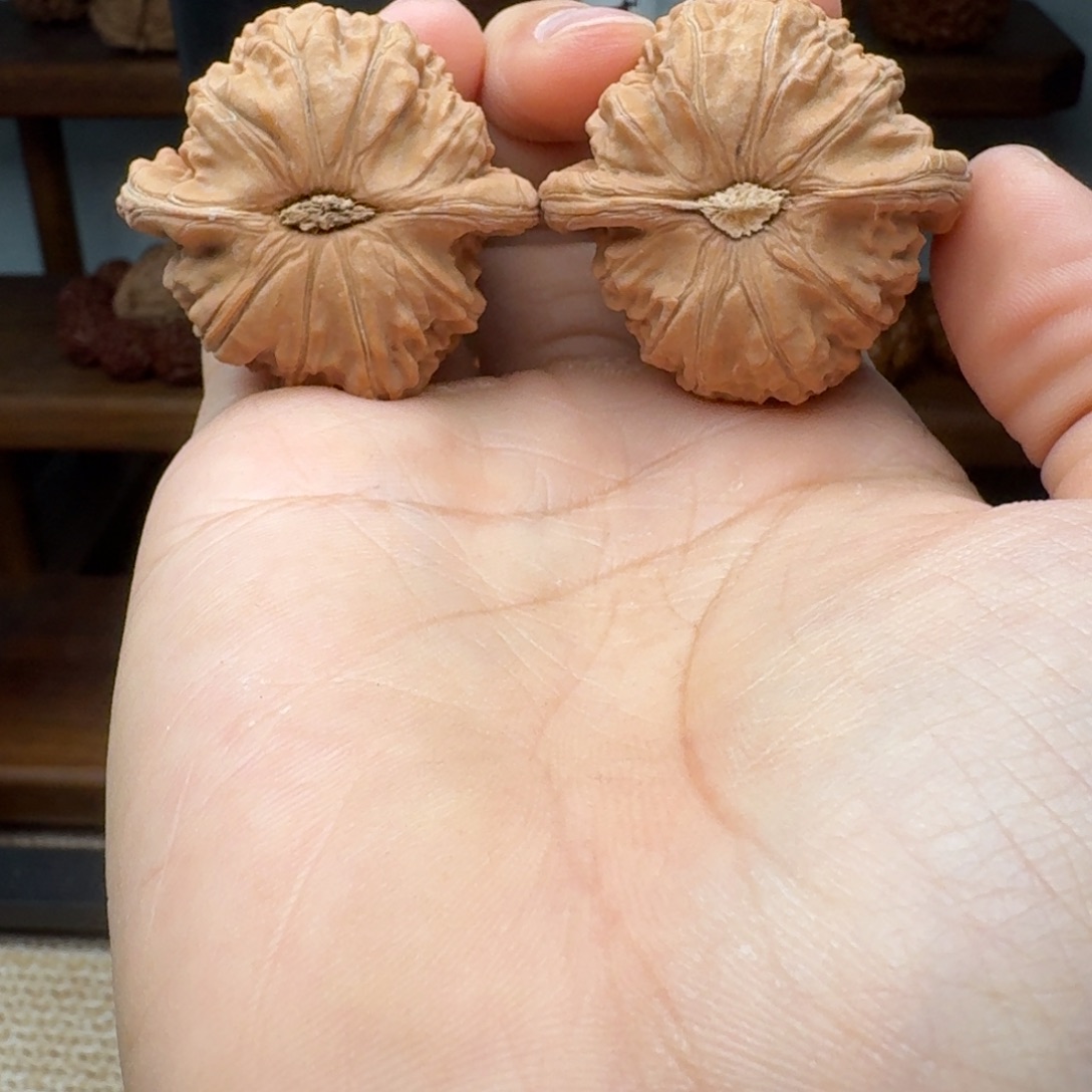 文玩核桃把件4119闷白