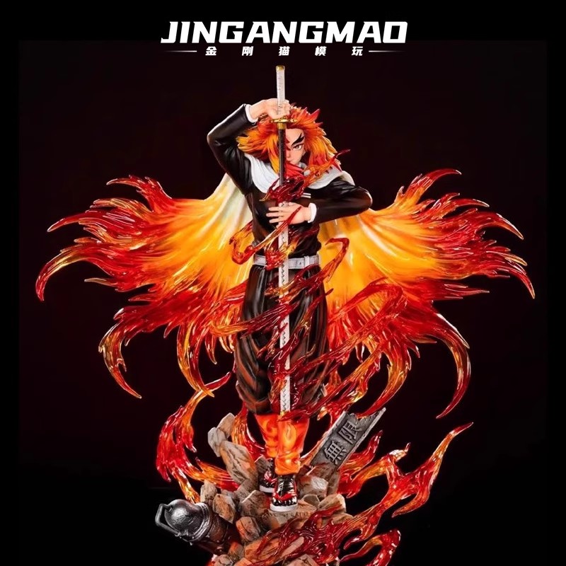 鬼灭之刃炎柱 炼狱杏寿郎公仔手办GK动漫周边摆件模型礼物送男生