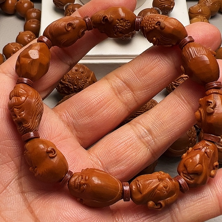 用***6橄榄核手串/手链怪脸串