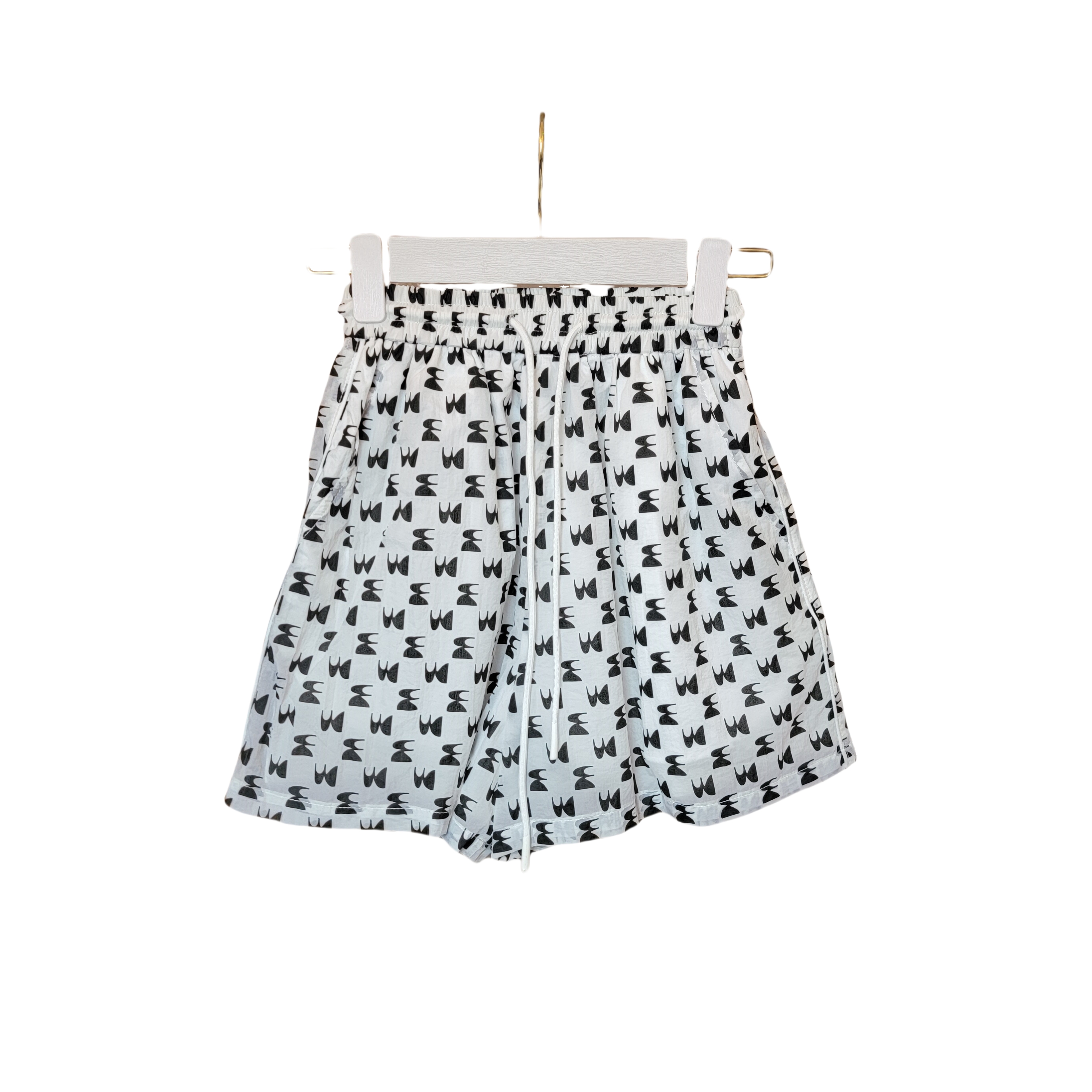 莫克家春夏季女士几何印花图案户外通勤运动防晒透气百搭休闲短裤