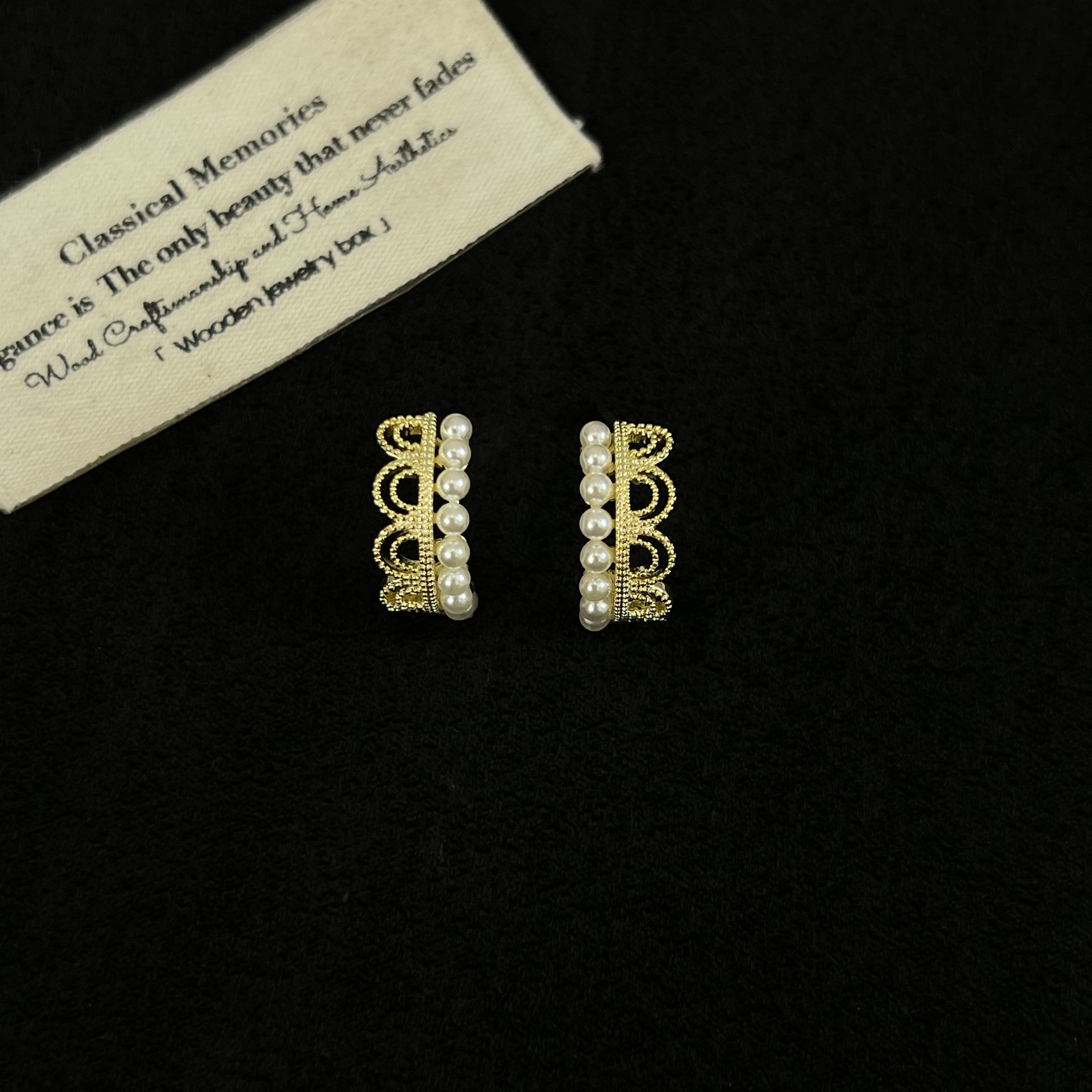 铜合金锆石耳饰 【芭蕾舞梦】蕾丝花边耳钉631