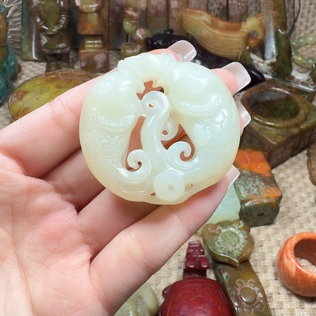 白玉菩提吊坠挂件