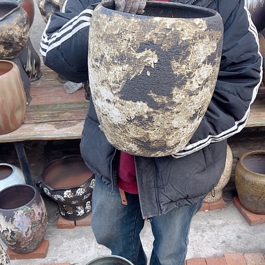 紫砂花盆高度32口径24