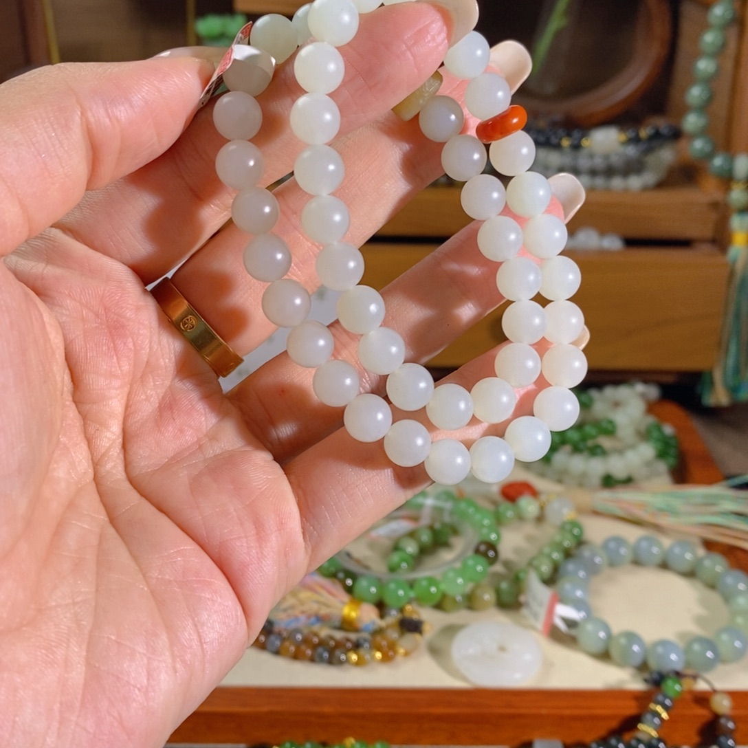 和田玉未镶嵌手链