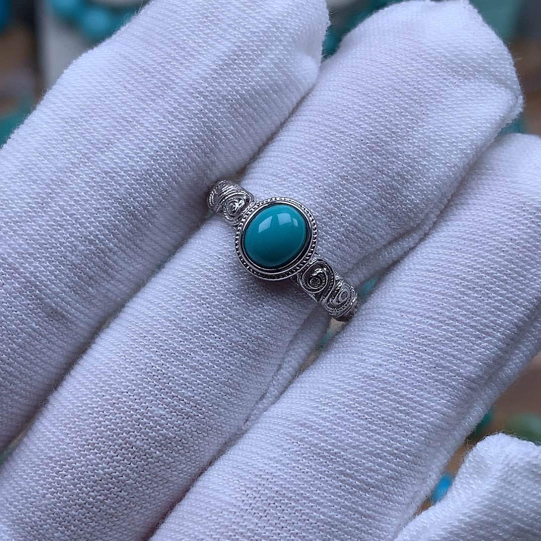 绿松石银S925镶嵌珠宝奇石