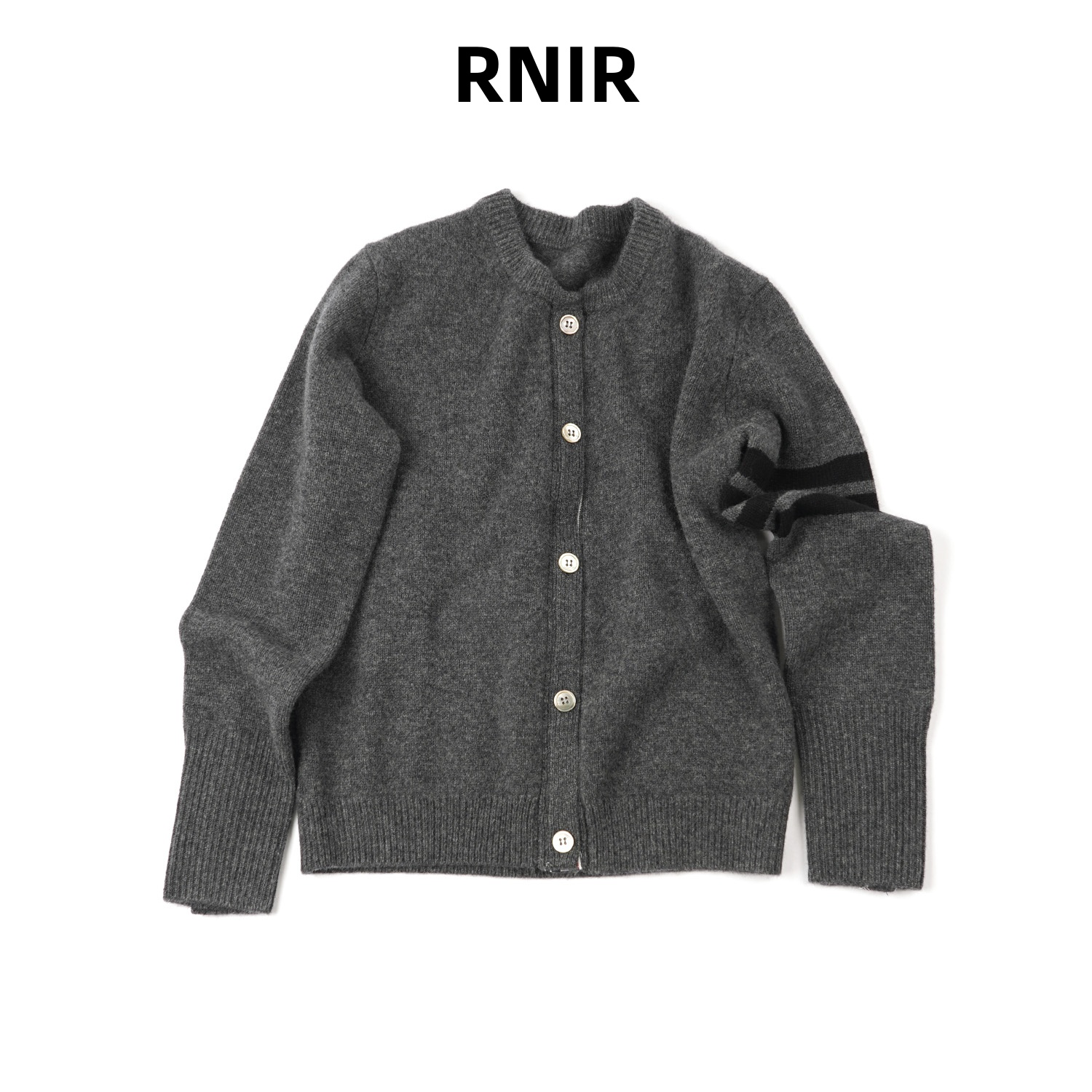 【休闲学院风针织开衫】XG24MY832长袖小香风时尚灰色设计师圆领