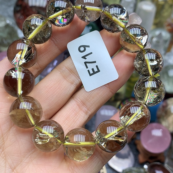 水晶手链14mm+未镶嵌吊坠