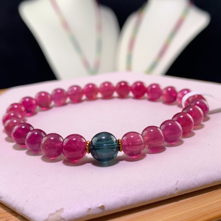 双色碧玺手链未镶嵌