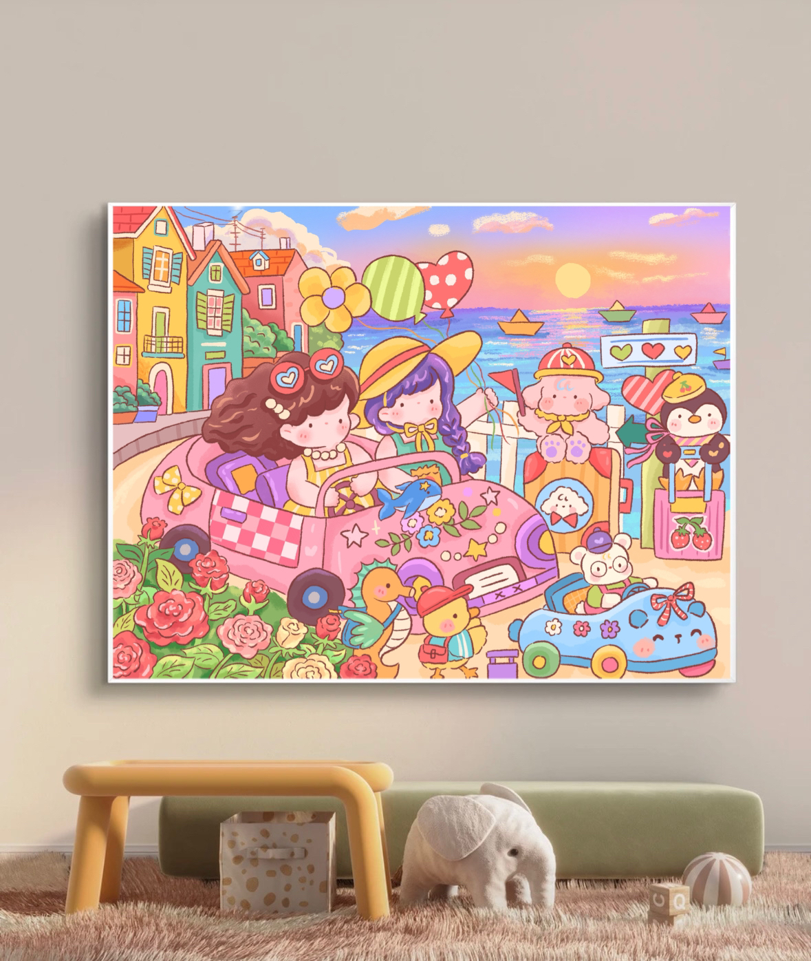 【多米定制】海滨假日 十字绣大格四股线100×75cm65色满绣无勾边