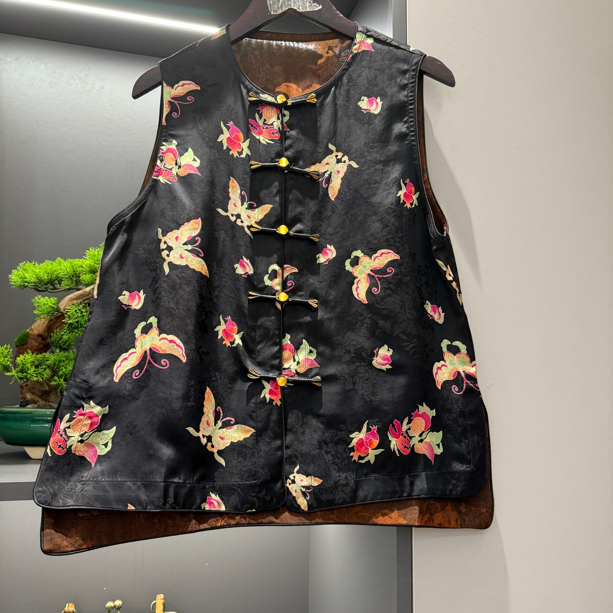 【百蝶繁花】中式马夹复古盘扣传统改良花色女装气质宽松马甲2720