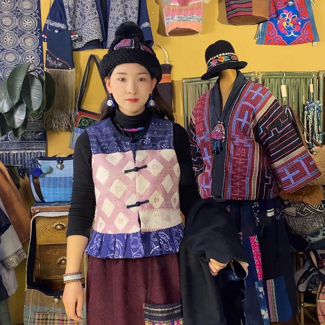 织绣手工制作马甲