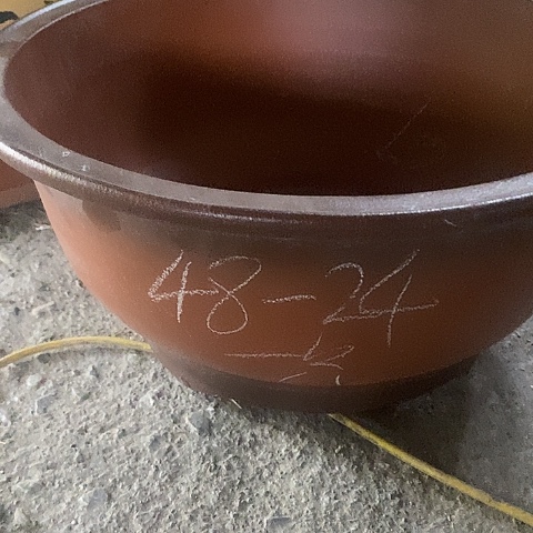 紫砂中国离心紫砂花盆，