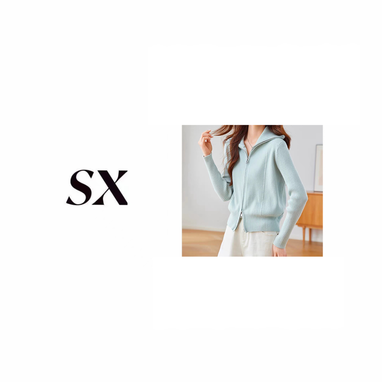 【L266】#SX-极简风天丝羊毛开衫