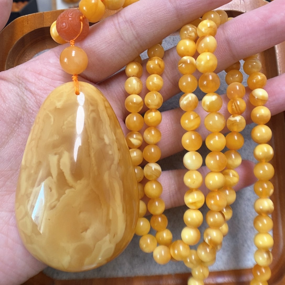 蜜蜡项链未镶嵌蜜蜡吊坠