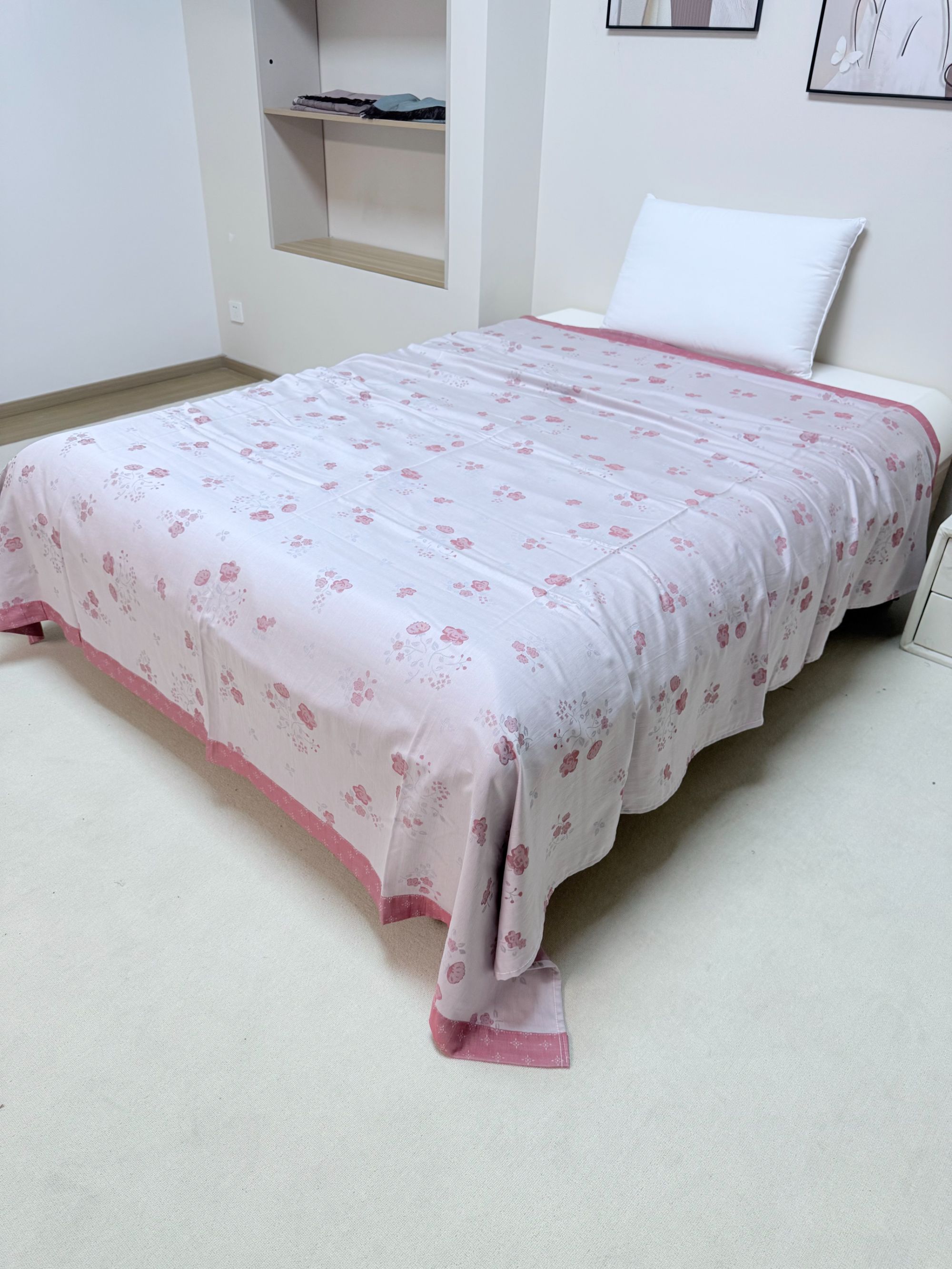 （200*230）纯天丝冰凉透气可铺可盖不起球多功能床盖布床