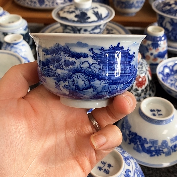 【龙序】山水楼阁炉式杯