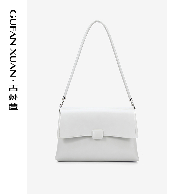 GUFANXUAN/古梵萱2025新款牛皮高级女包单肩斜挎包百搭法式高级感