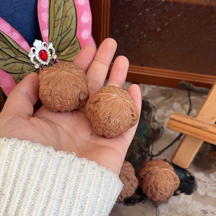 占***申把件文玩核桃铁锤