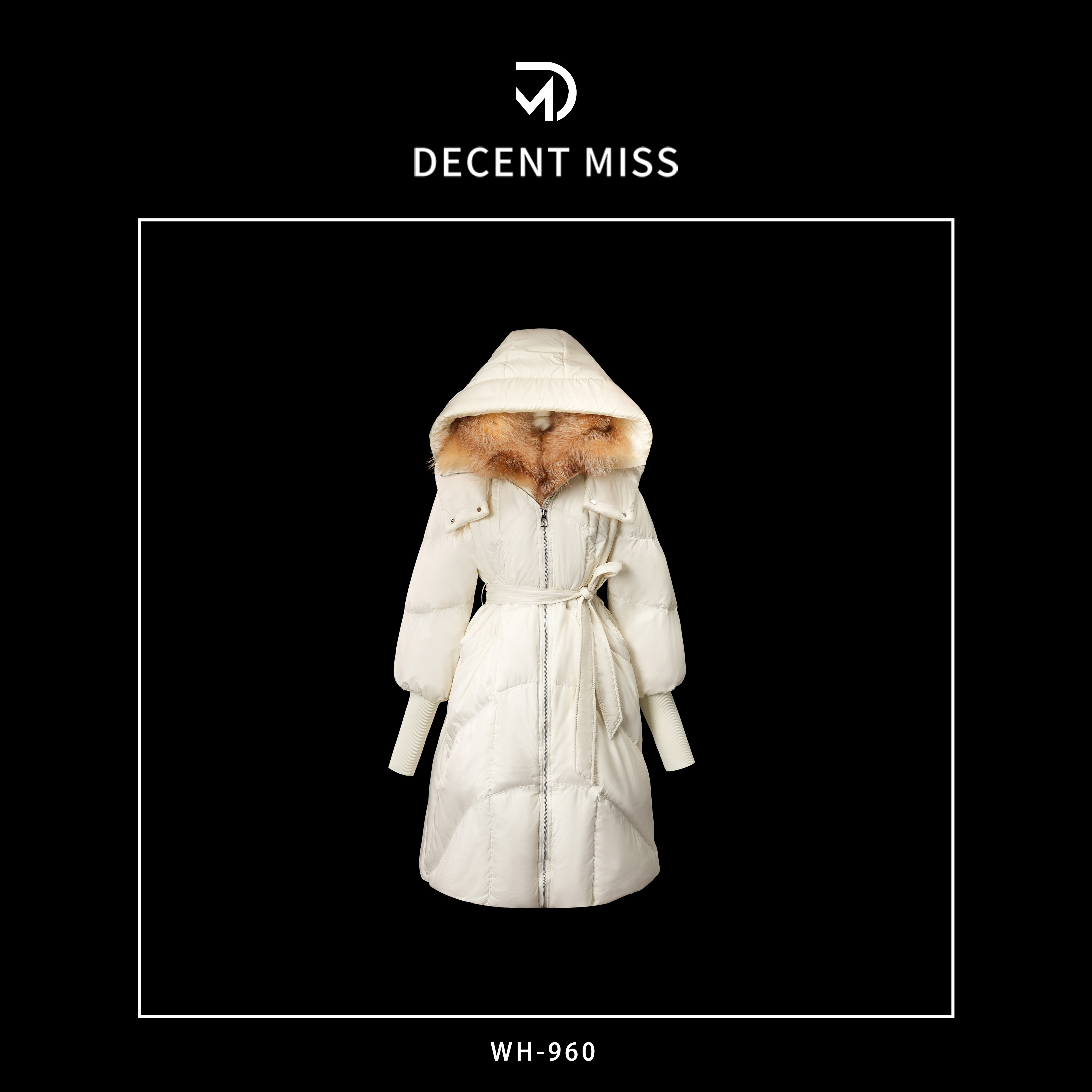 【原创设计】 Decent miss新国标90白鸭绒羽绒服WH-960