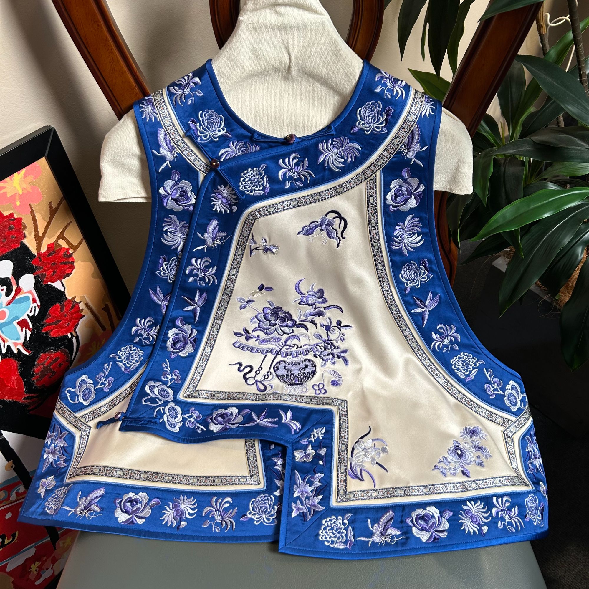 【青花】原创设计马夹马甲网红时尚百搭复古国风绣花休闲中式