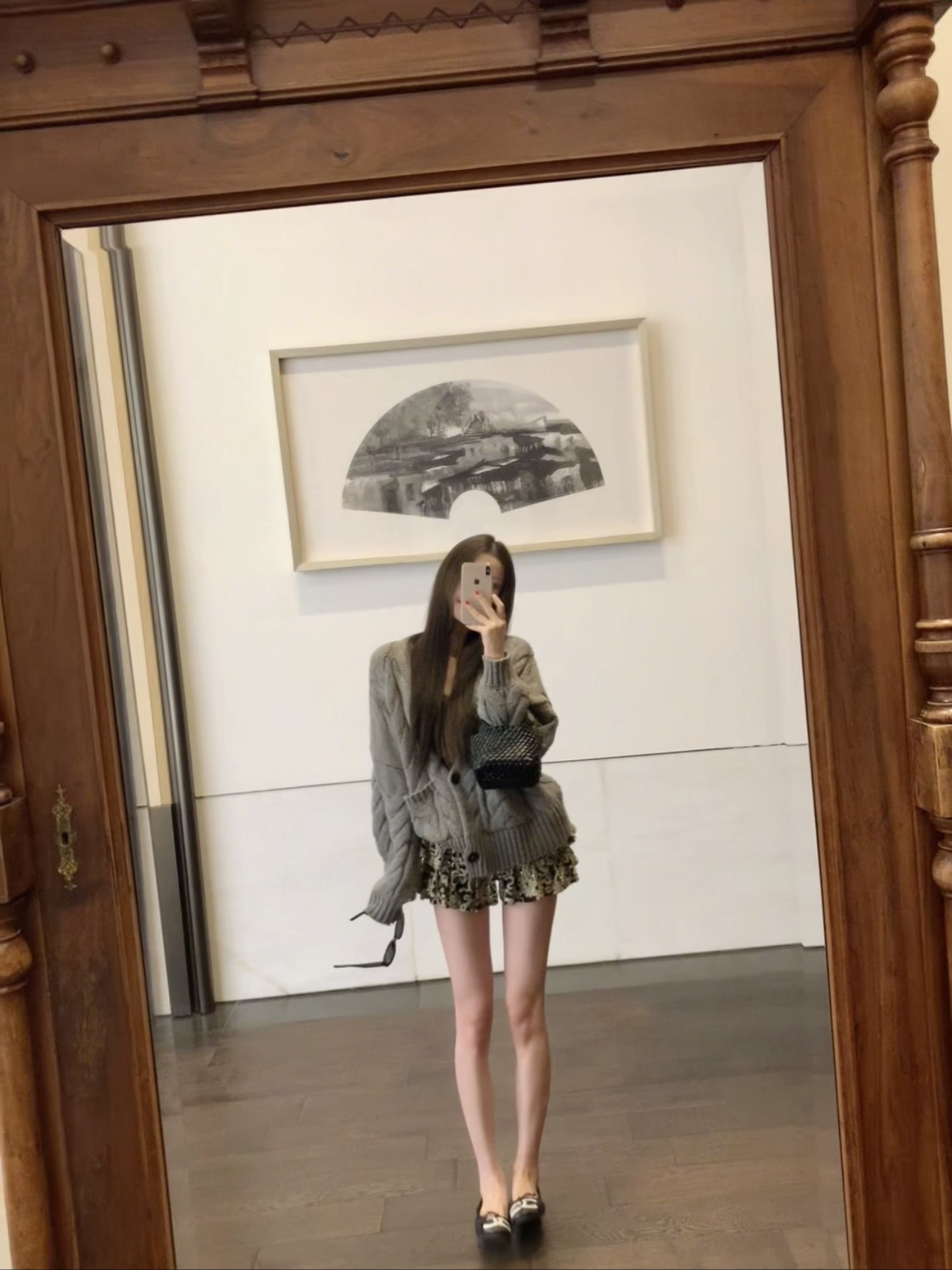 复古编织粗麻花针织开衫外套+纯欲前中开衩显瘦鱼尾包臀裙套装