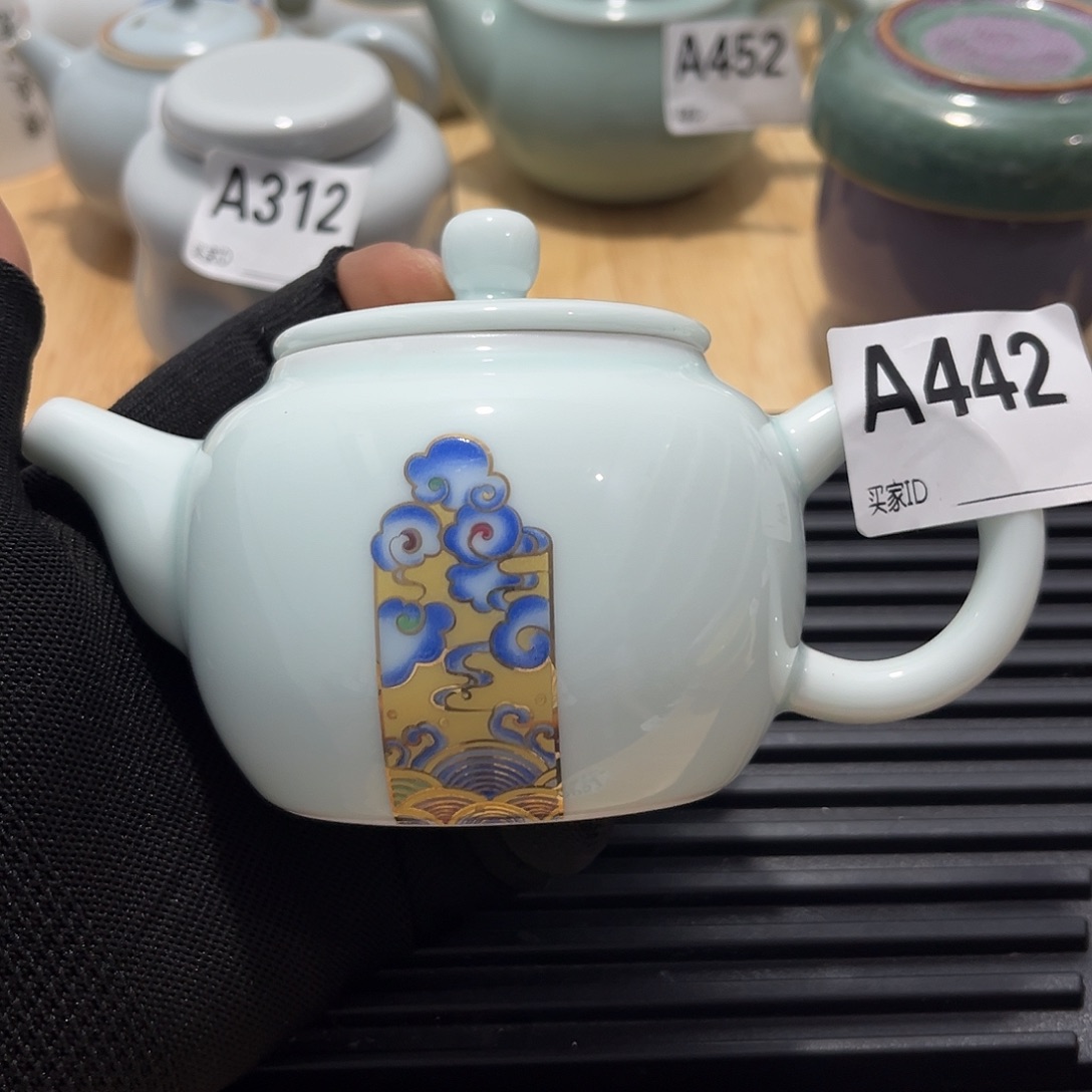 瓷片茶摆件工艺品摆件666