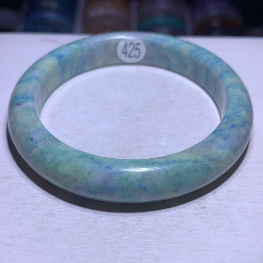 银S925镶嵌水晶手镯方纳石55.8圈425