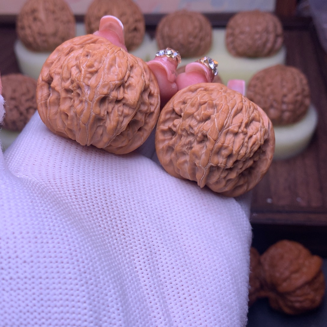 文玩核桃把件38磨盘