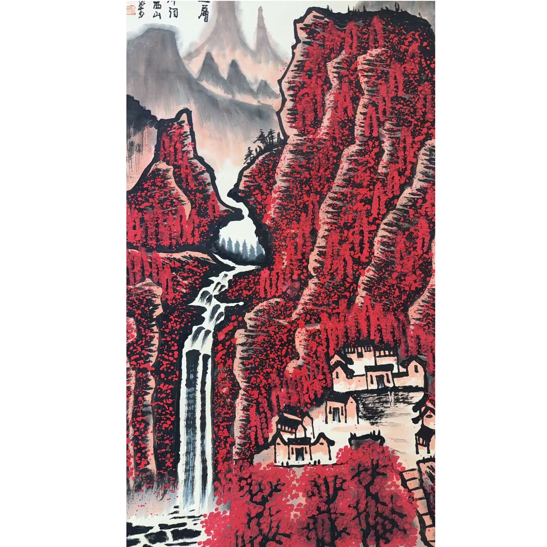 盛世佳作款绘画山水立轴100.50 4.5平尺