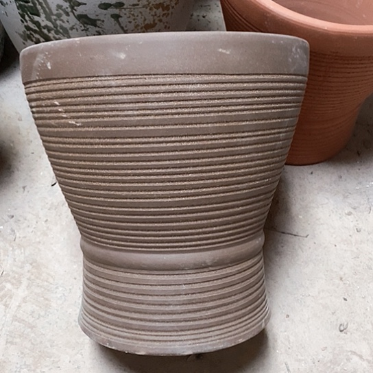 紫砂花盆口30高度30黑陶