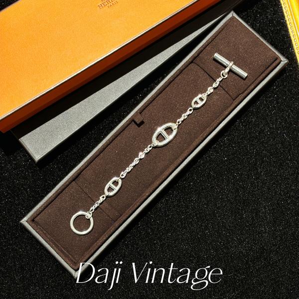 大吉中古/爱马仕猪鼻子银色手链