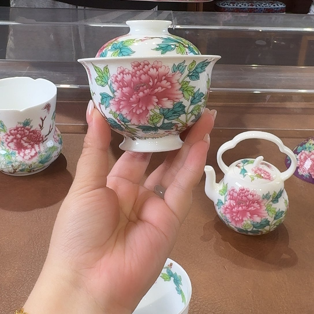 珐琅彩主人杯茶具套装