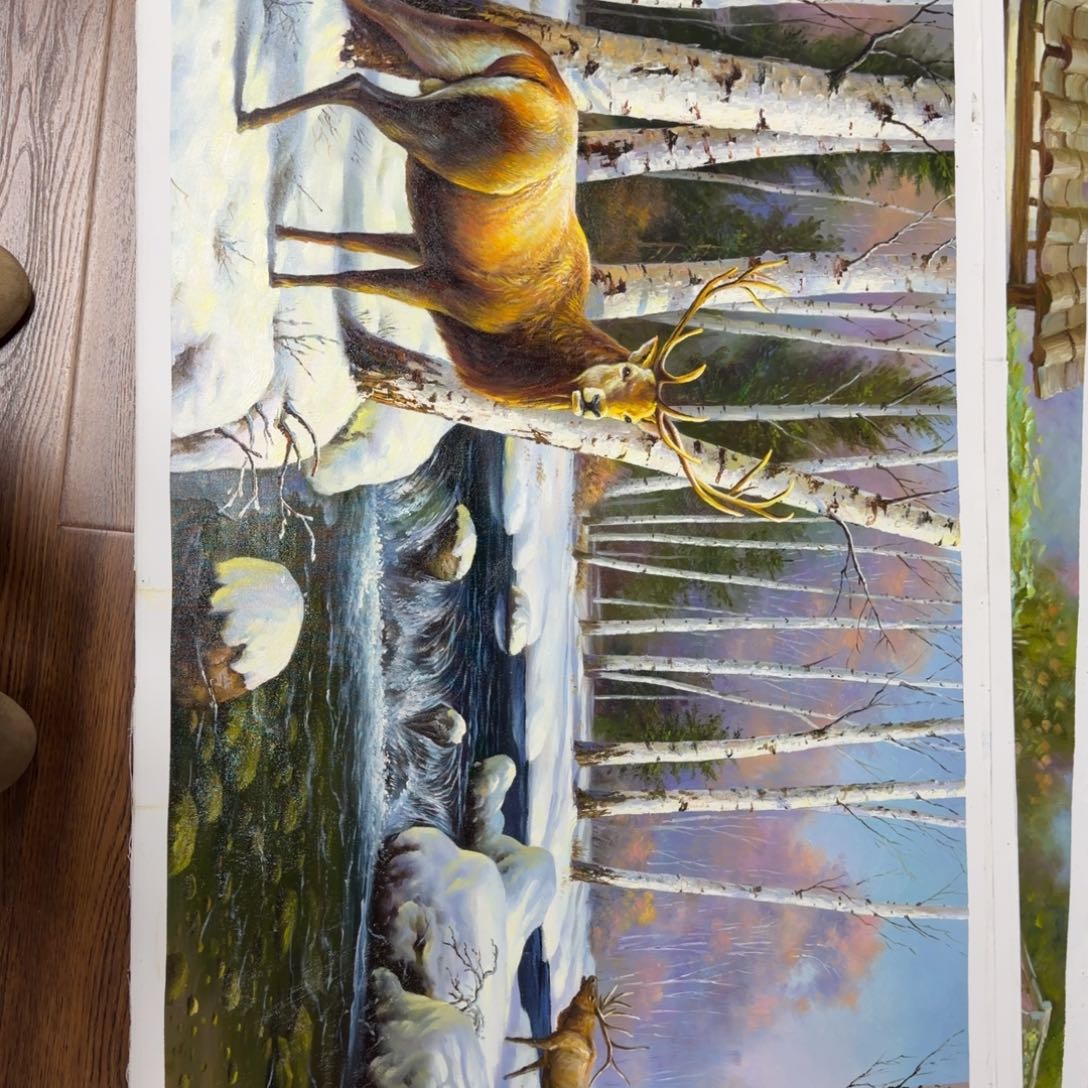 油画我也是想着你来