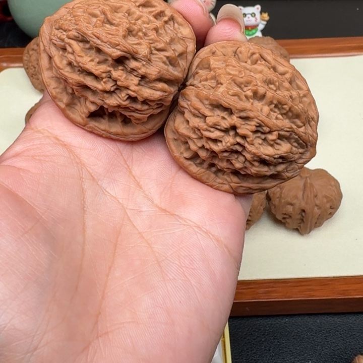 小***下把件文玩核桃全品虎头45