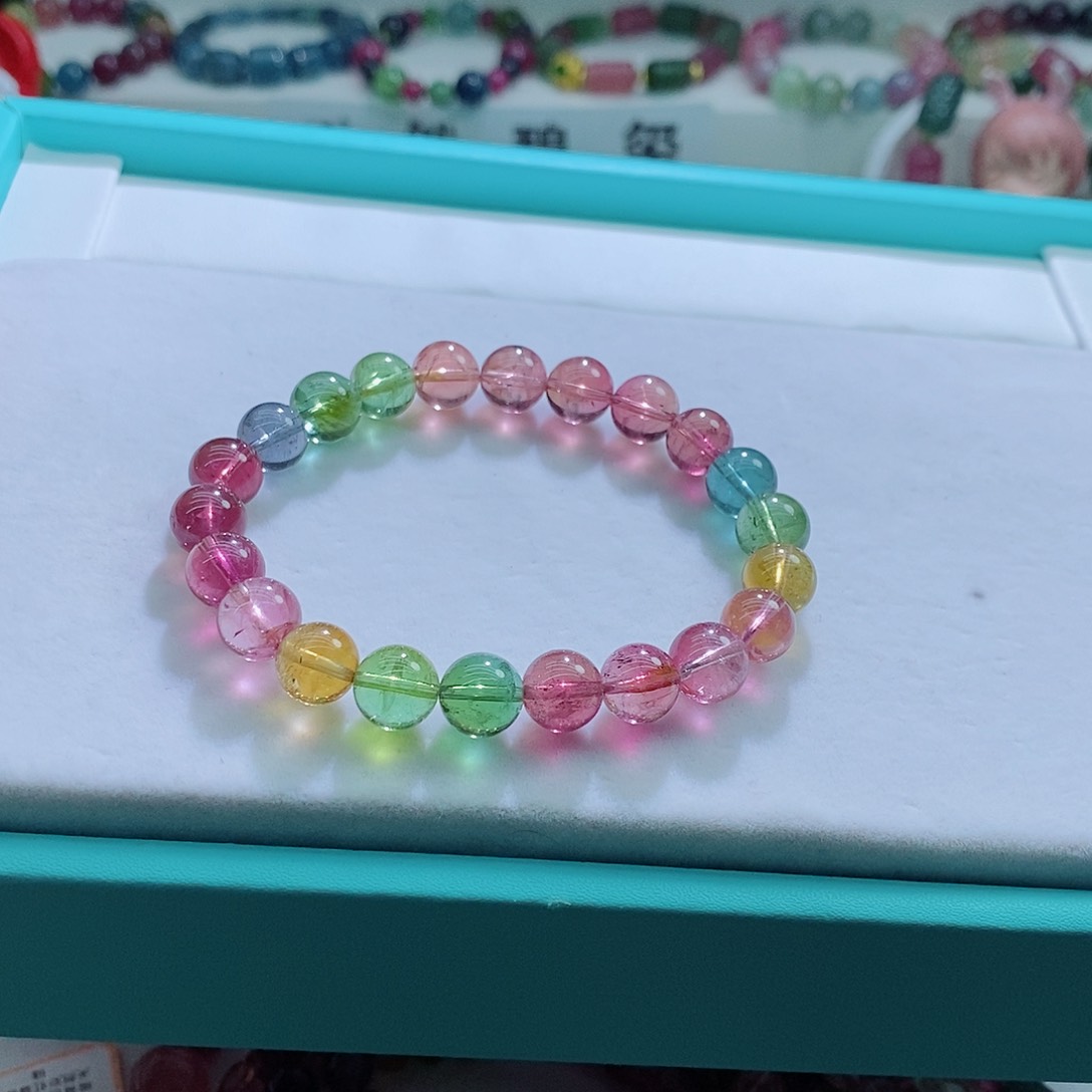 碧玺手链未镶嵌8.7mm左右