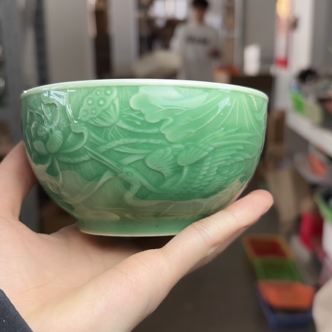 龙泉云间青瓷小米茶器