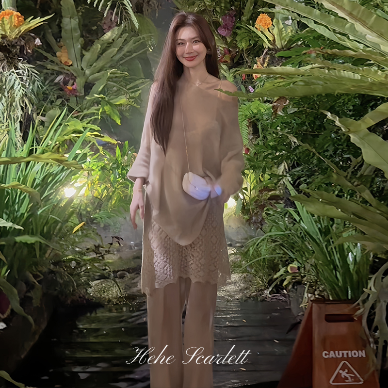 【8月10日16点直播预约专属】你的呵呵 蓬松山羊绒松弛毛衣套装