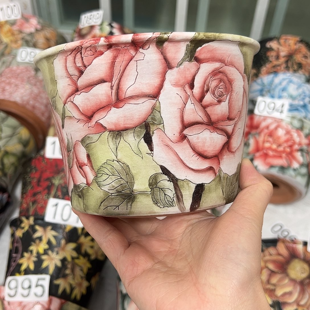 景德镇炫彩手绘口14高10.5